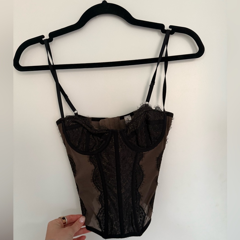 Black Lace Corset Top